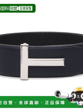 1h可退 潮奢 Tom Ford 汤姆 福特 男士 黑色 Grain Leather T Ico