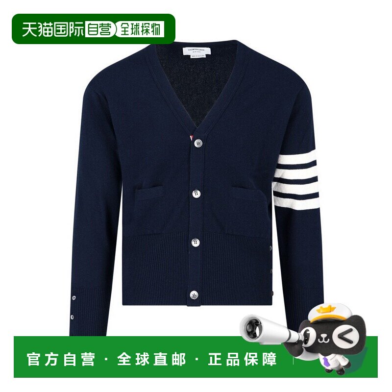 THOM BROWNE 男士针织毛衣 MKC001A00011415 CO 蓝色羊绒开衫