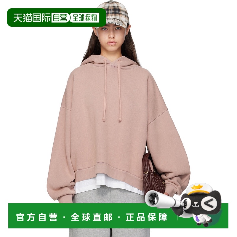 1h可退 潮奢 Acne Studios 艾克妮 女士 粉色徽标连帽衫 CI0138