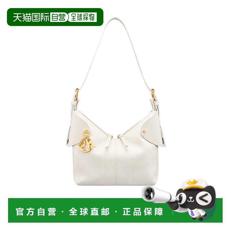 1h可退 DIOR 女士斜挎包 M2845UJVCM030 SS2025 白色 小号 Dior V