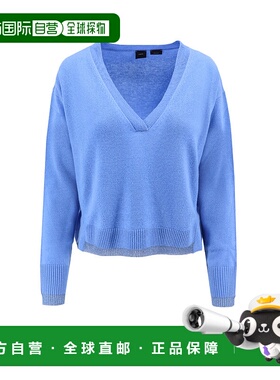 PINKO 女士针织毛衣 104000A235E86 AW2024 蓝色长袖 SPESSORE