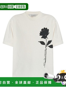 1h可退 潮奢 GOLDEN GOOSE 女士 玫瑰印花圓領T卹 GWP01874P00212
