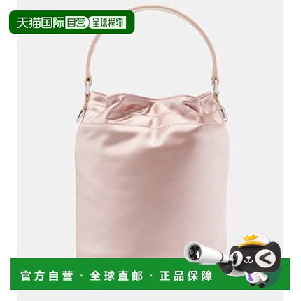 1h可退 潮奢 Staud 女士 Lila 皮革饰边绸缎水桶包