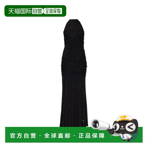 BALMAIN 女士连衣裙 HF1RPB85KK09EAC AW2026 黑色 无袖连衣裙