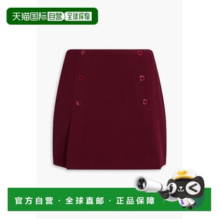 褶裥斜纹布迷你半身裙 1h可退 女士 Sandro SFPJU01312BORDE 潮奢