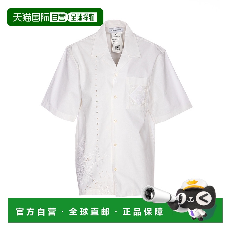 1h可退 MARINE SERRE 女士衬衫 USI016AWH10 SS2025 白色
