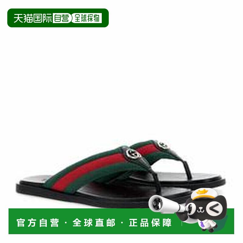 GUCCI 男士凉鞋 838083HAAL08444 CO 花色 互扣式双G夹趾凉鞋
