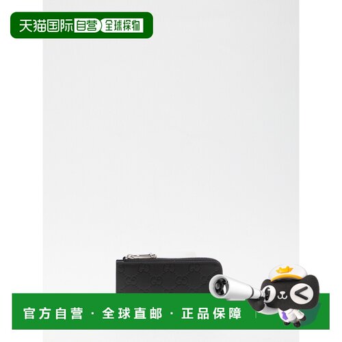 GUCCI 男士卡包 850185AAFDV1000 SS2026 黑色 GG 标志卡包