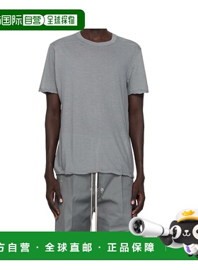 RICK OWENS 男士T恤 RU02E1265UC06 AW2025 男装灰色圆领T恤