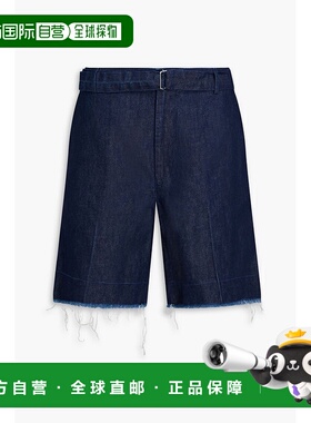 1h可退 潮奢 Lanvin 朗雯 男士 束带牛仔短裤 RMTR0205D060E2329N