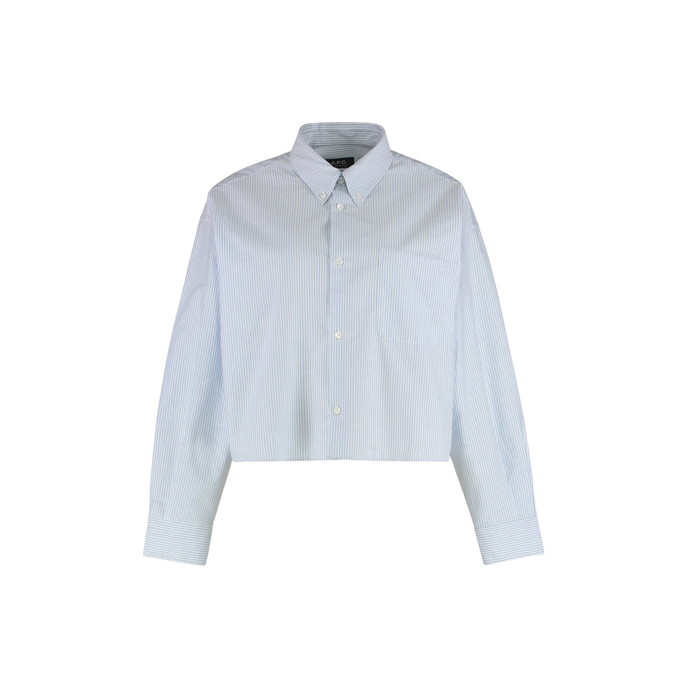 A.P.C. 女士衬衫 COGUHF12632IAA SS2026 浅蓝色 Boyfriend shirt