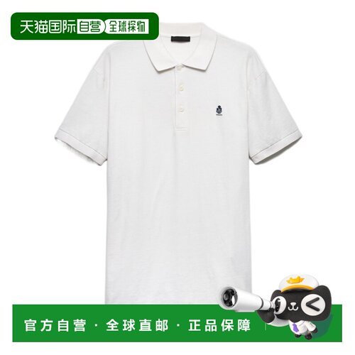 PRADA 男士T恤 UJN01A19OVSOOOF0K74 CO 白色棉质短袖POLO衫