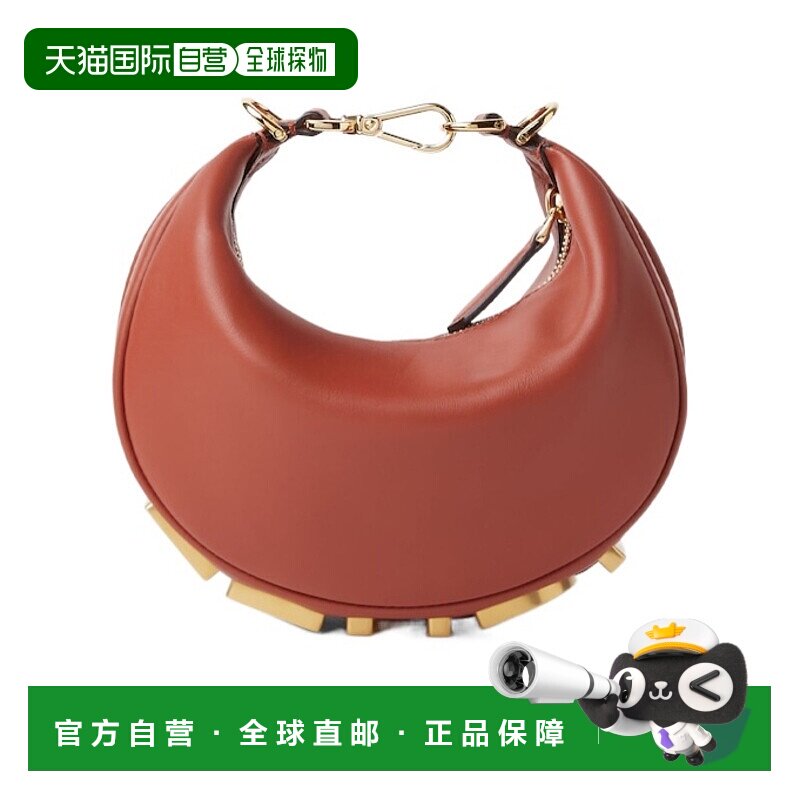 FENDI 女士斜挎包 8BS081A5DYF1TW4 AW2025 棕色 Fendigraphy Min