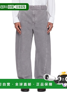 1h可退 潮奢 Lemaire 男士 灰色 Twisted Belted 牛仔裤 PA326LD1