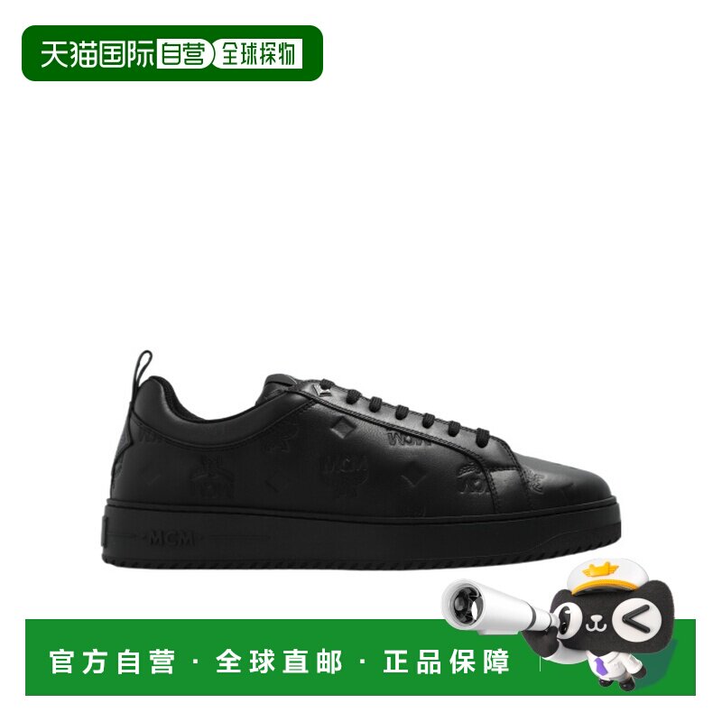 MCM 男士运动鞋 MEXEAAJ01BK AW2024 黑色 低帮系带休闲运动鞋