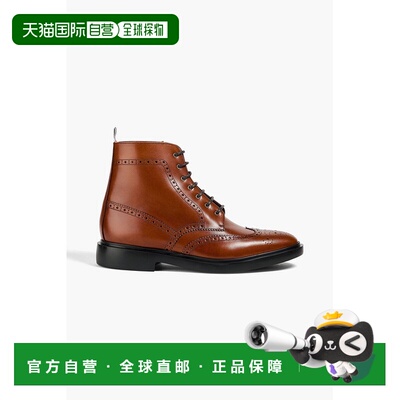 1h可退 潮奢 Thom Browne 汤姆 布朗 男士 皮质布洛克靴子 MFR016