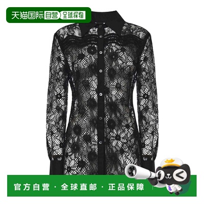 PINKO 女士夹克 106600A381Z99 SS2026 黑色 Tulle And Lace Shir