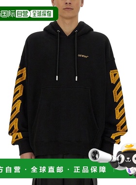 1h可退 潮奢 off-white 男士 黑色 Tape Arrow 连帽衫 OMBB085S25