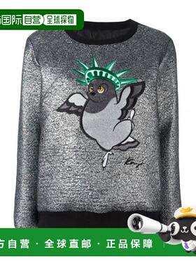 KENZO 女士针织毛衣 F752TO0105AEAG SS2021 黑色 刺绣图案卫衣