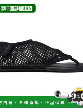 1h可退 潮奢 alaia 女士 黑色 Thong Fishnet 凉鞋 AA3S126TK050