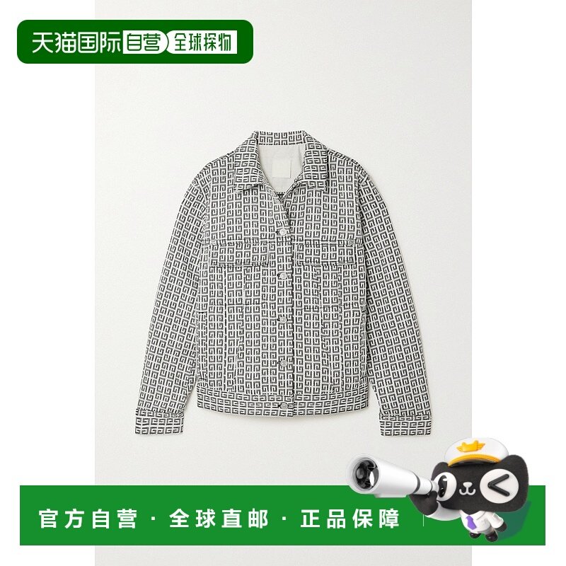 潮奢 Givenchy 纪梵希 女士 提花logo图案牛仔夹克 BW00C313N0