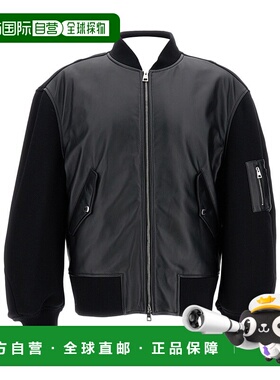 GIVENCHY 男士夹克 BM01DF4YND001 AW2025 黑色 长袖皮夹克休闲风