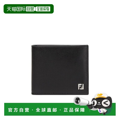 FENDI 男士钱包 7M0378AVV6F0GXN SS2026 黑色 Squared FF钱包