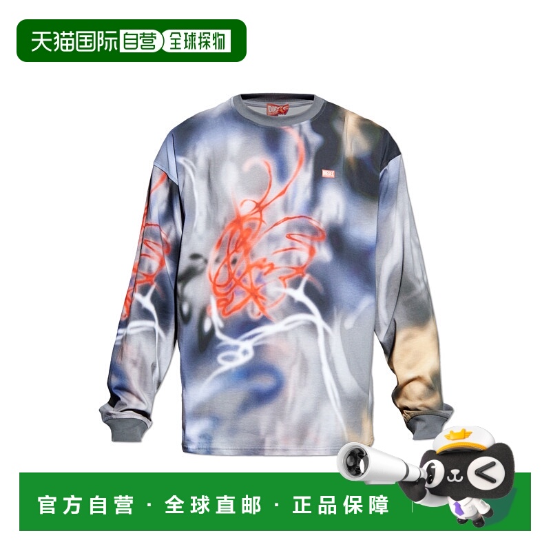 1h可退 DIESEL 男士T恤 TBOXTLSV4A217900WICM93RA SS2026