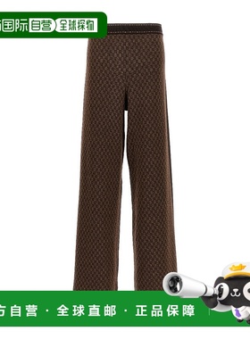 BALMAIN 女士休闲裤 BF2PQ033KF23WFP SS2024 绿色 阔腿休闲裤