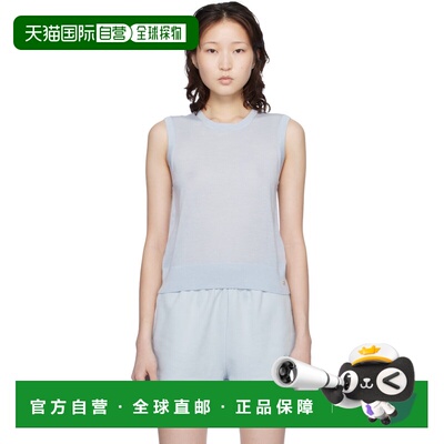 1h可退 潮奢 ANINE BING 女士 蓝色 Moni Crop 背心 A0911250
