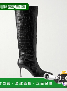 1h可退 潮奢 Staud 女士 Sebastian 鳄鱼纹皮质及膝靴子 F26R1030