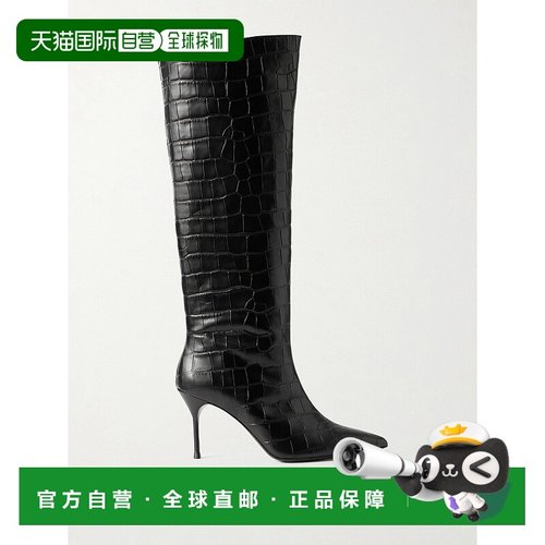 1h可退 潮奢 Staud 女士 Sebastian 鳄鱼纹皮质及膝靴子 F26R1030