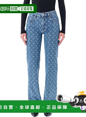 1h可退 MARINE SERRE 女士牛仔裤 25AWPA128BCDEN0002BL05直筒裤