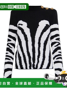 BALMAIN 女士针织衫 FF0KD005KJ12EAB AW2025 花色 长袖毛衣羊绒