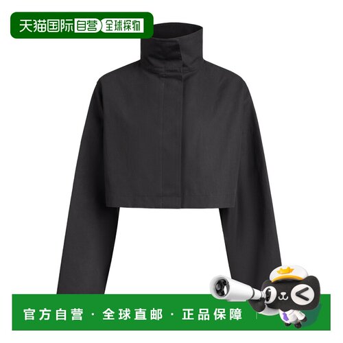 ALAIA 女士夹克 AA9V1312W189D990 SS2026 黑色 高领长袖休闲夹克