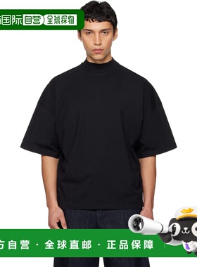 1h可退 潮奢 Jil Sander 吉尔 桑达 男士 黑色 Cotton Mock-Neck