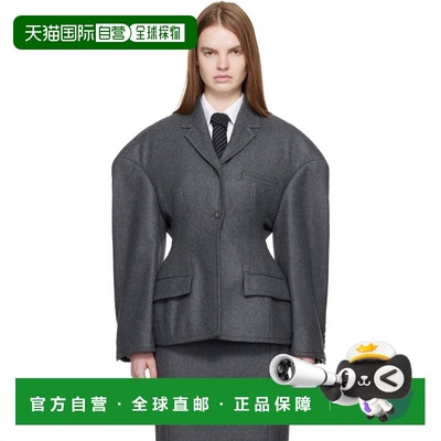 1h可退 潮奢 Thom Browne 汤姆 布朗 女士 灰色 Nipped Waist Coc
