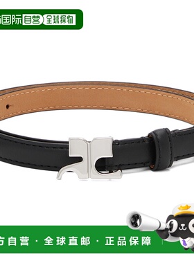 1h可退 潮奢 Courreges 女士 黑色 15MM AC Leather 腰带 325ACE0