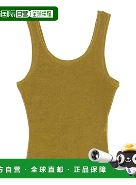 Ami Paris 女士背心吊带 FTK145JE0110374 SS2025 军绿色