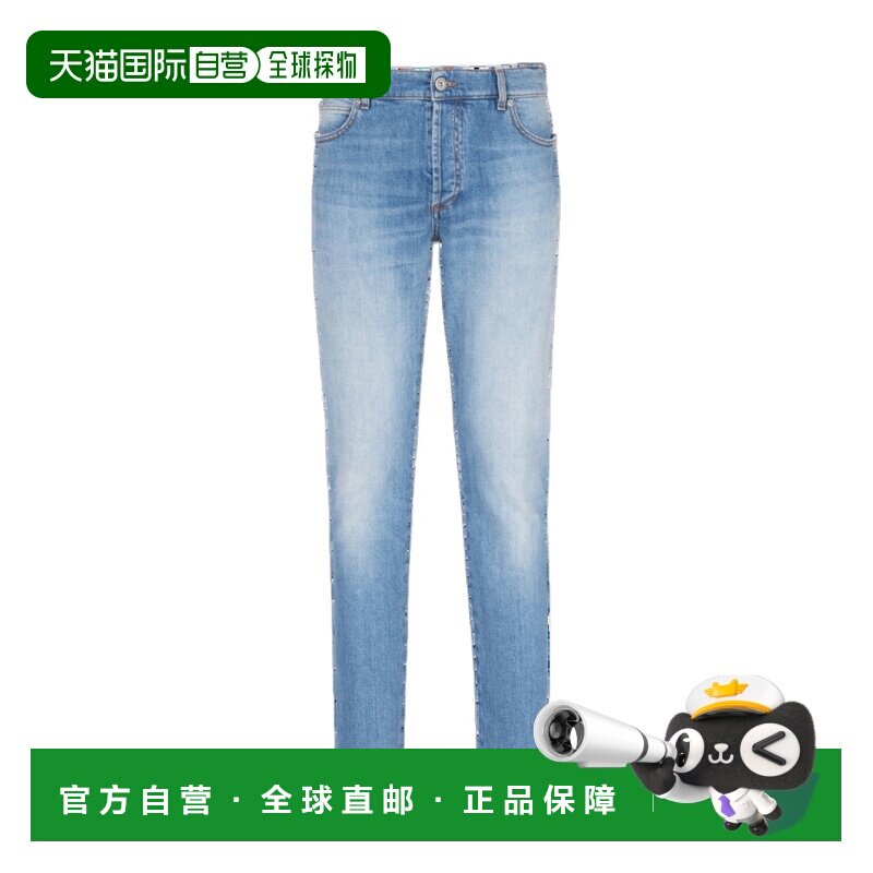 1h可退 奢淘 Balmain 棉质牛仔裤 男 AH1MG000DC99直筒裤