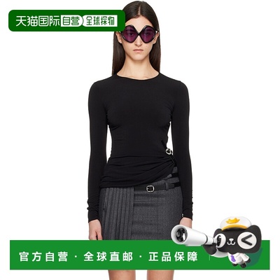 1h可退 潮奢 Coperni 女士 黑色 Suspended T 恤 COPT101F5022