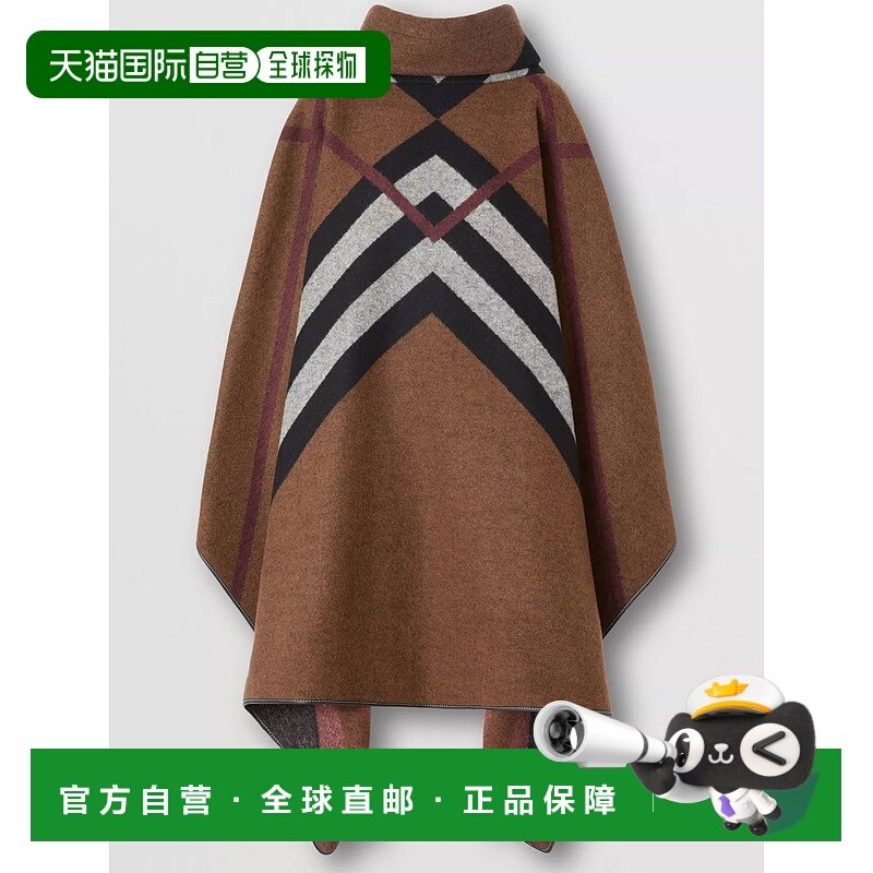 BURBERRY 女士外套 8058151B2486 AW2022 棕色 Chevron Check pon