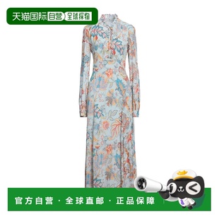 1h可退 潮奢 Etro 艾特罗 女士 长款连衣裙 blue蓝色 舒适时尚