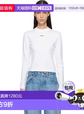 1h可退 潮奢 Jacquemus 女士 白色 The Gros Grain 长袖 T 恤 24E