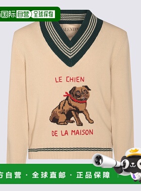 VALENTINO 男士针织衫 7V3KC35EB2M581 AW2025 白色毛衣