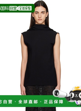 1h可退 潮奢 toteme 女士 黑色 Cocoon Cape 上装 254WRT0608FB04