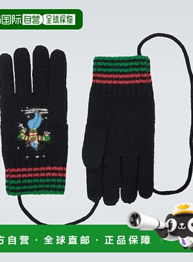 1h可退 潮奢 Bode 男士 羊毛手套 black黑色 舒适时尚