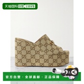 饰马衔扣坡跟凉鞋 1h可退 816328FAB10 古驰 女士 潮奢 Gucci