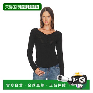 1h可退 潮奢 Free People 自由人 女士 蝴蝶斑纹翻边上衣 OB23153