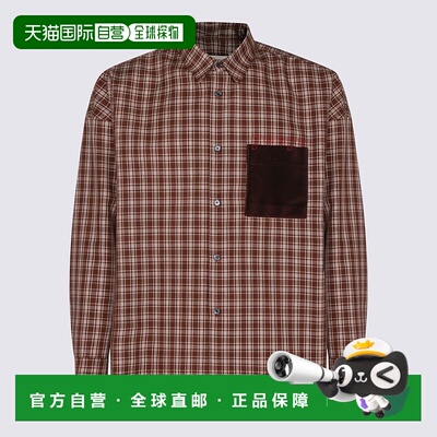 1h可退 潮奢 Marni 玛尼 男士 格紋長袖襯衫 CUMU0061S7UTWA35